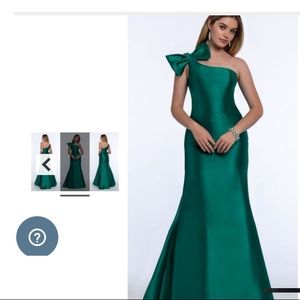 Mikado One Shoulder Bow Detail Dress